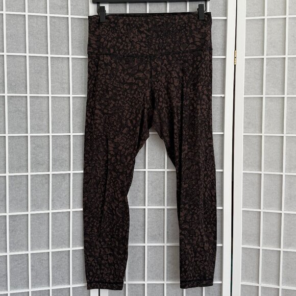 Lululemon Align Leggings Leopard Abstract Print 12 25" Length - Picture 1 of 4